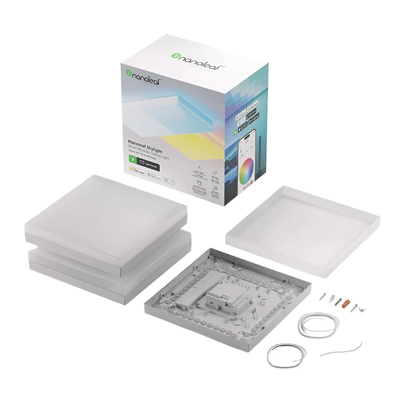 Nanoleaf Skylight Starter Kit 3 Pack Ceiling Light Panel - White Nanoleaf Skylight Starter Kit 3 Pack Ceiling Light Panel - White